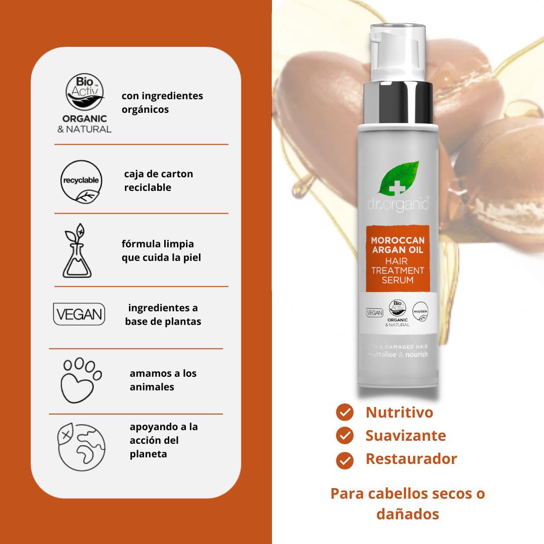 Sérum capilar de aceite de argán Dr. Organic 100ml