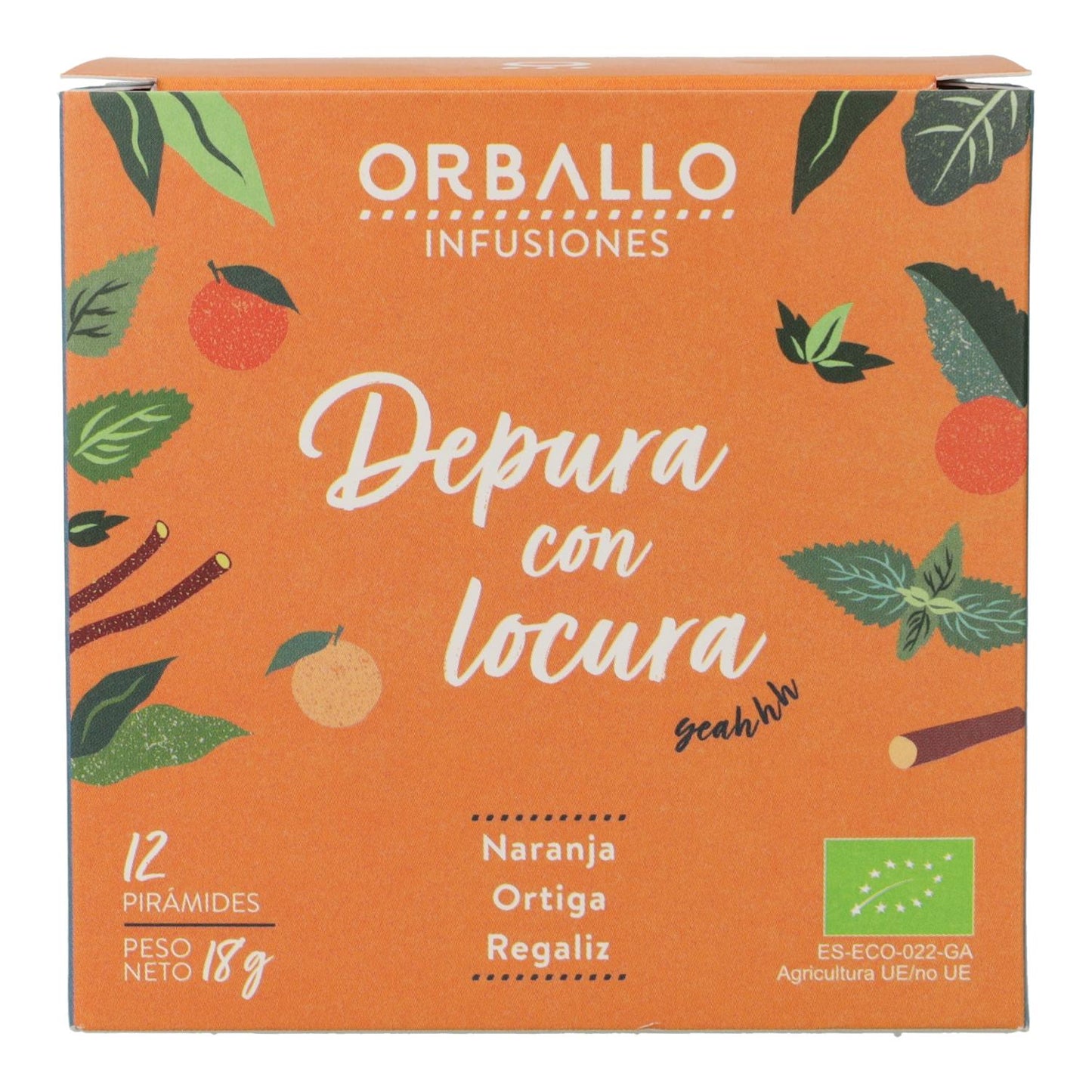 Infusión "depura con locura" Bio orballo 15 pirámides
