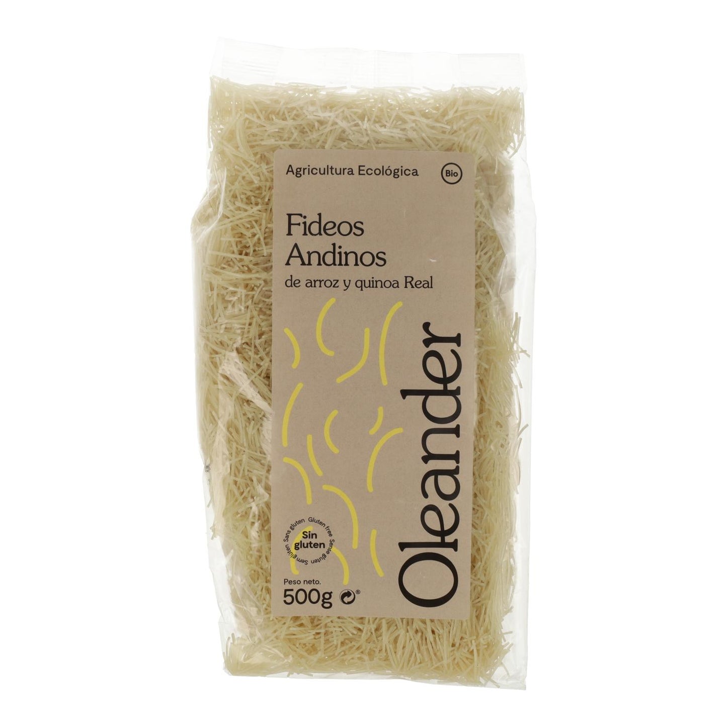 Fideos de Arroz y Quinoa Bio sin gluten Oleander 500 g