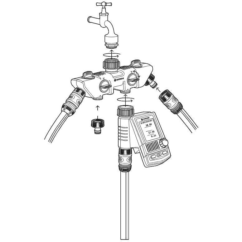 Distribuidor de 4 vías Gardena