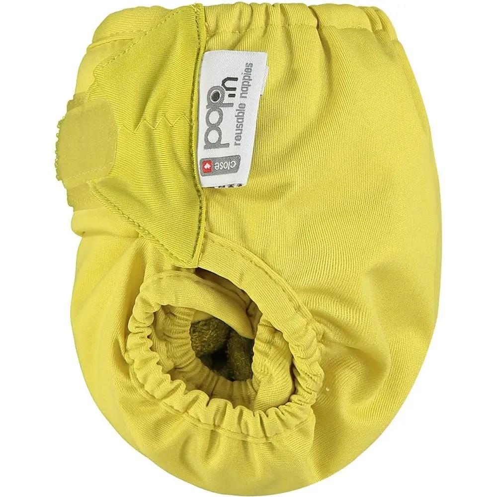 Pañal de Tela de Bambú Mostaza Celery Close Pop-In