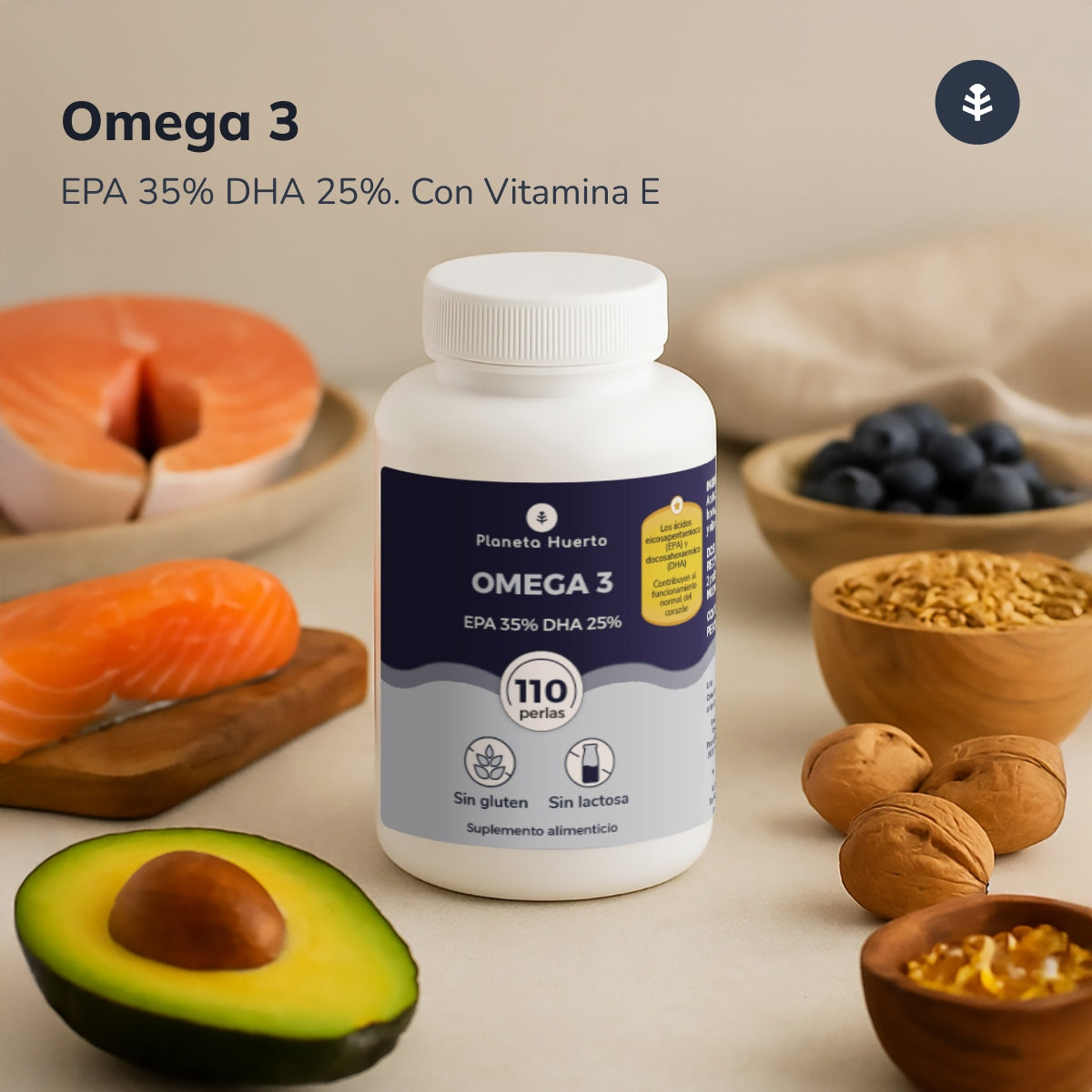 Pack 2x Omega 3 EPA 35% DHA 25% Planeta Huerto 110 Perlas