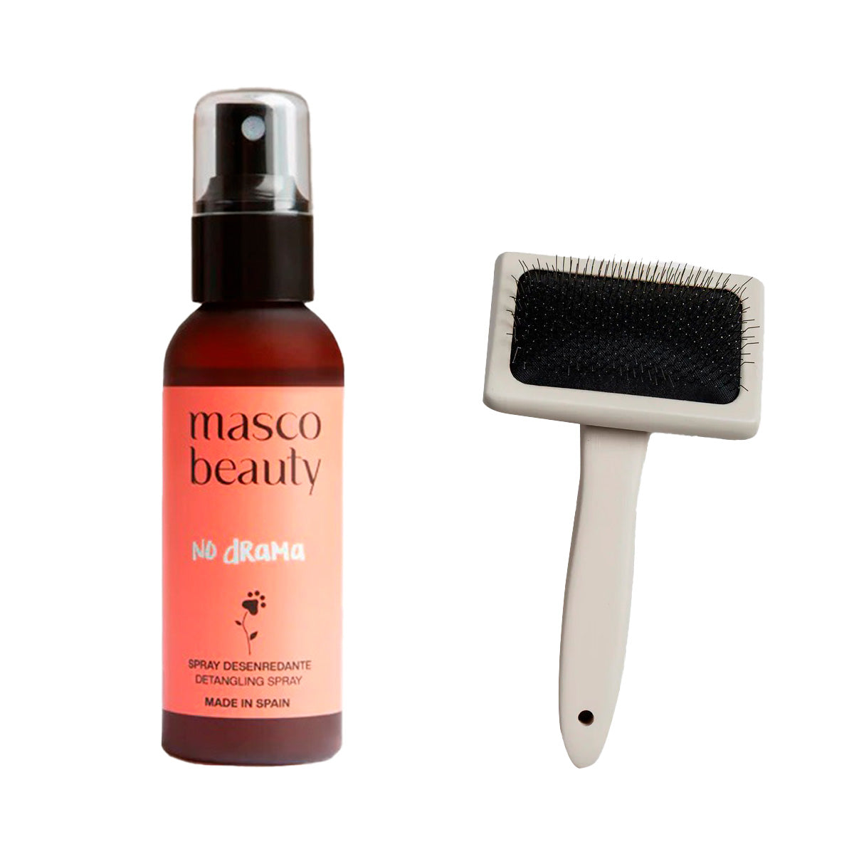 Pack Spray desenredante para perros 100 ml + Cepillo desenredante Masco beauty
