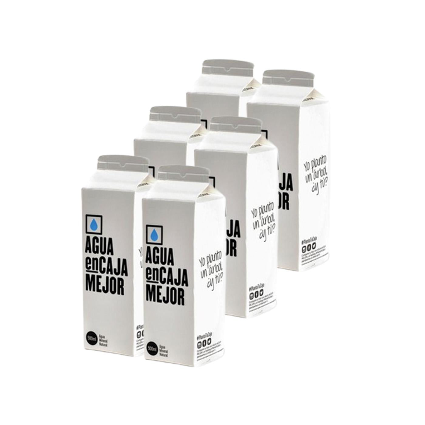 Pack 6 x 300 ml Agua Mineral Natural en Caja Mejor