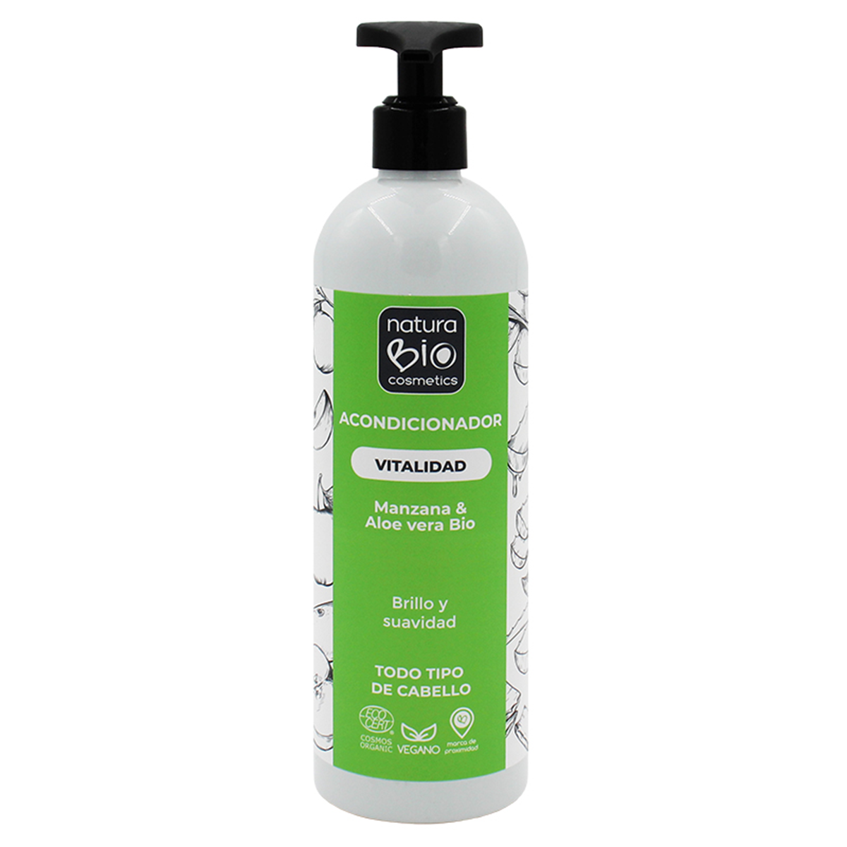 Acondicionador Vitalidad Aloe & Manzana Bio, NaturaBio Cosmetics, 500 ml
