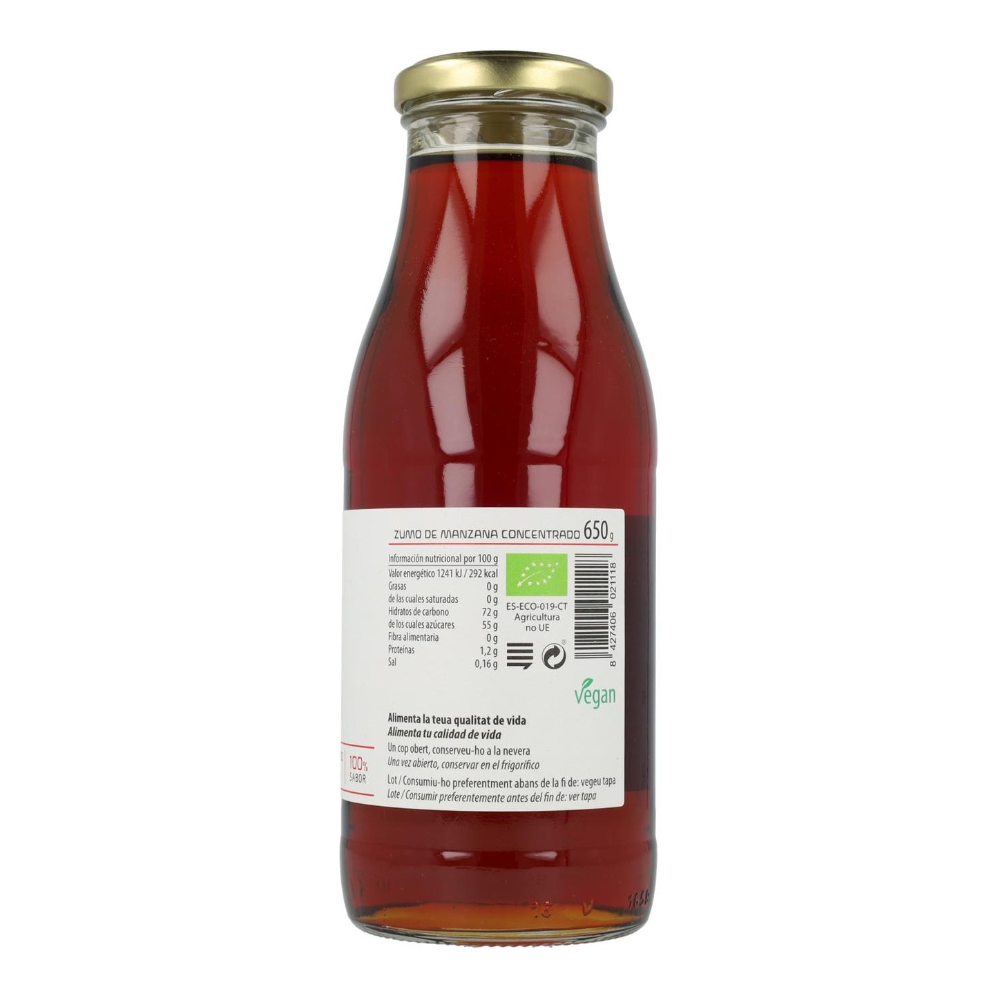 Concentrado de manzana Cal Valls, 500 ml