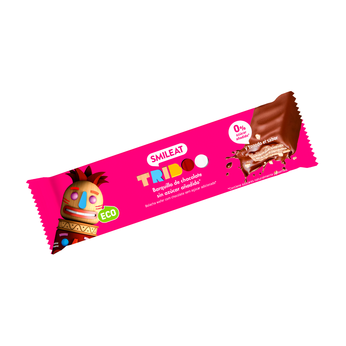 Barrita Barquillo recubierta de Chocolate ECO Smileat 40g