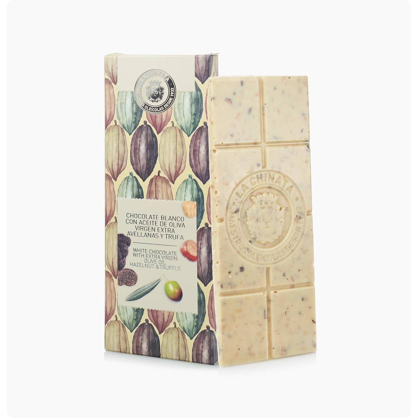 Chocolate Blanco con Aove, Avellana y Trufa* La Chinata 100 gr