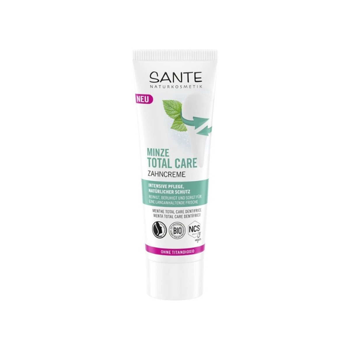 Dentífrico menta & salvia bio con fluor Sante 75 ml