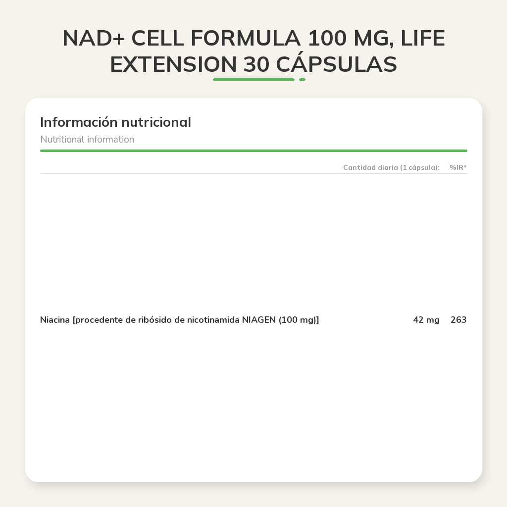 Información nutricional