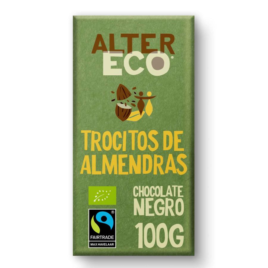 Chocolate Negro con Trocitos de Almendras Bio Altereco 100 G