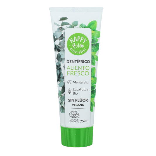 Dentífrico Aliento Fresco Menta sin fluor HappyBio 75ml