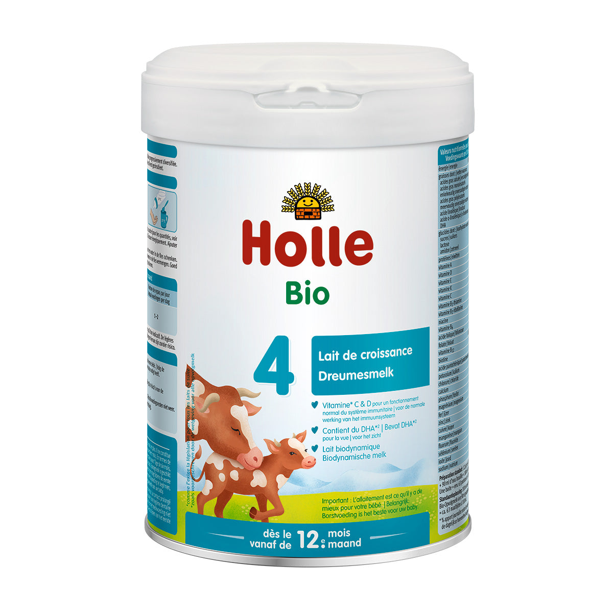 Leche de crecimiento Eco 4 bio / eco a partir 12 meses Holle 800gr