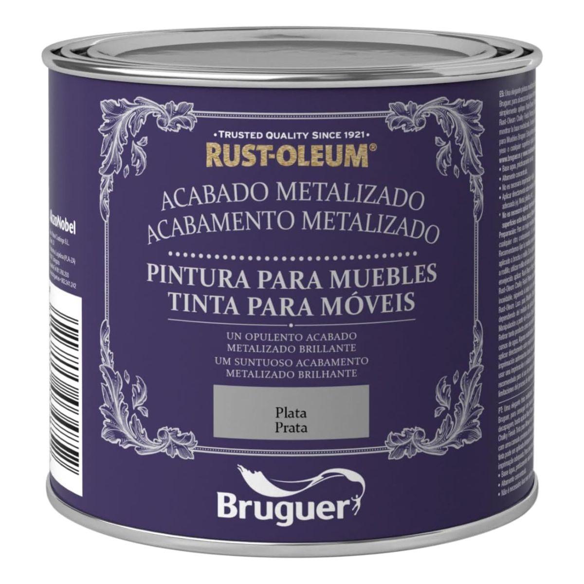 Pintura Metalizada Muebles Xylazel Plata 500 ml