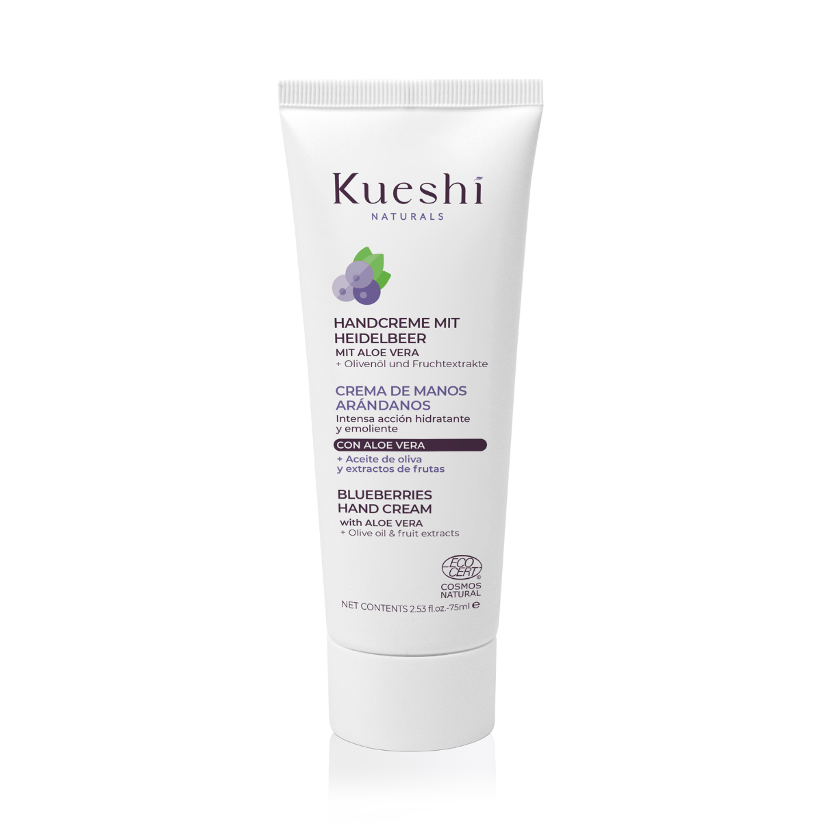 Crema de manos hidratante arándanos Kueshi 75 ml
