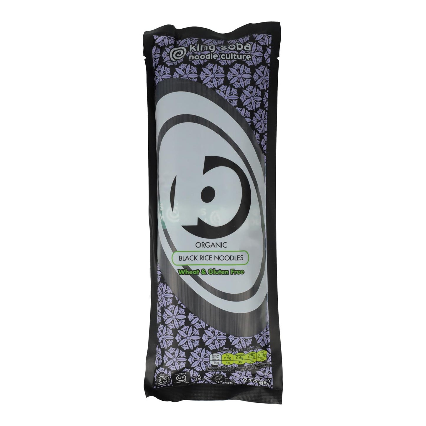 Fideos Noodles de Arroz Negro sin gluten Bio King Soba 250 g