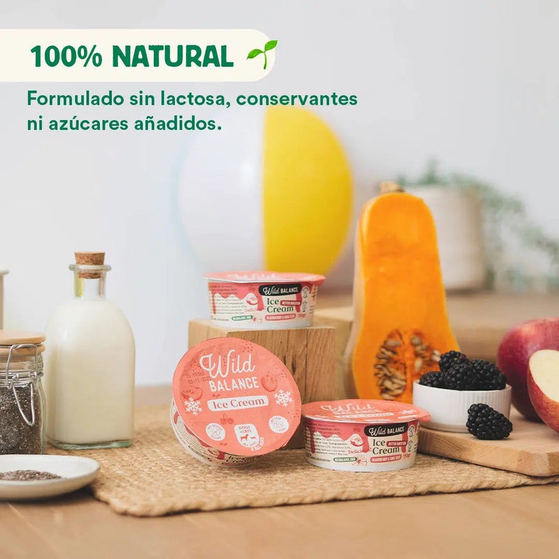 Yogur helado para perros y gatos con prebióticos naturales Wild Balance 110g