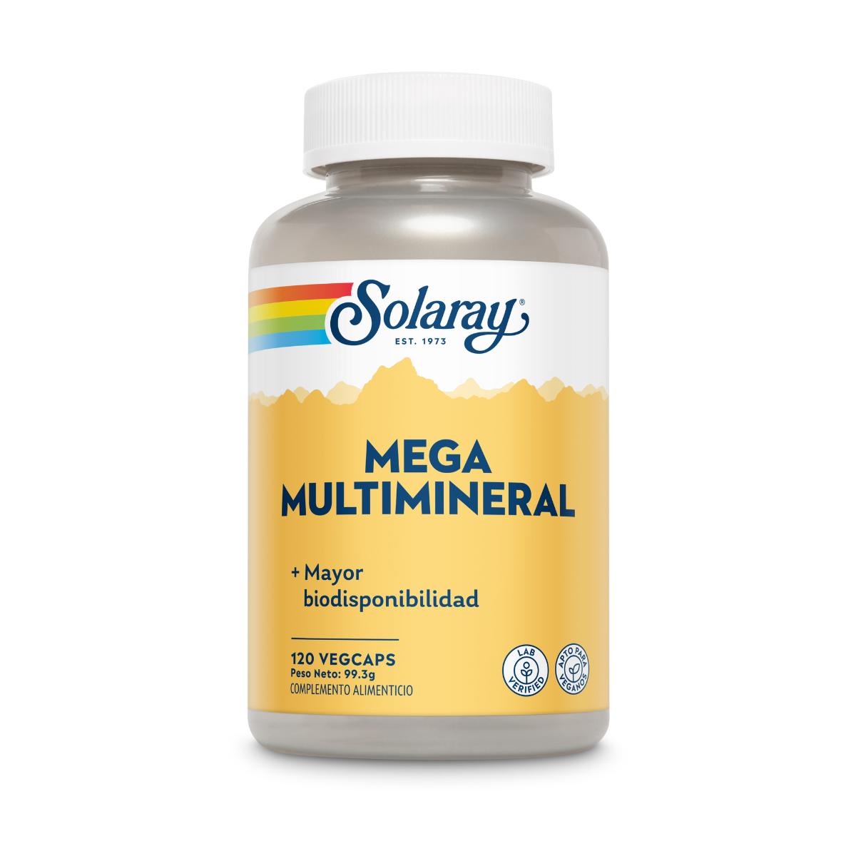 Mega Multi Mineral Solaray 120 cápsulas