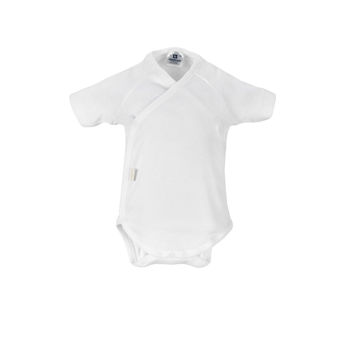 Body para recién nacido de manga corta blanco Cambrass
