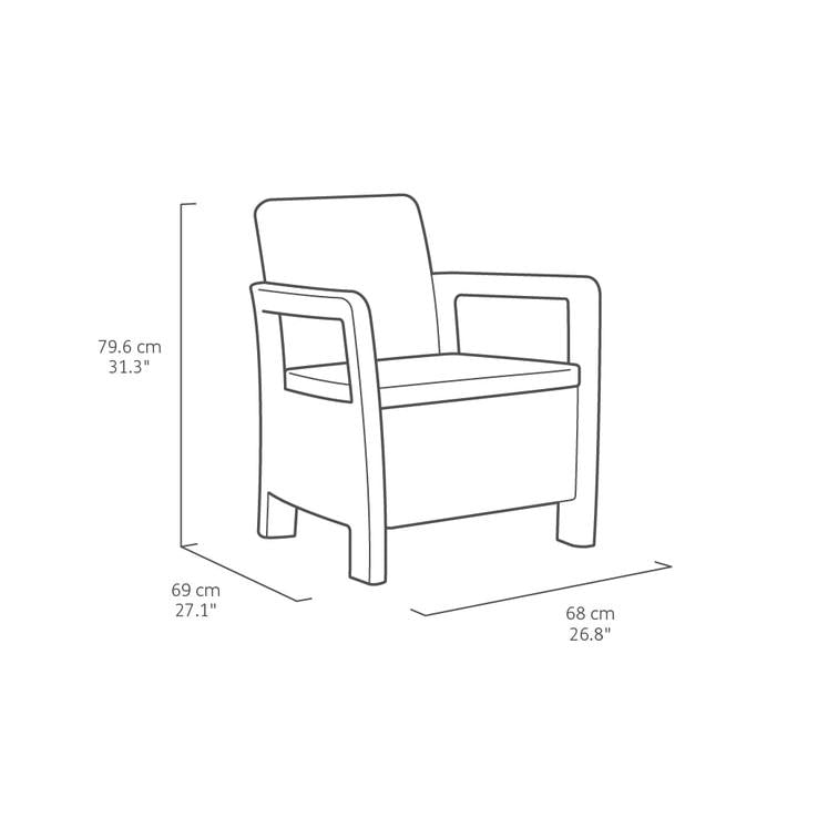 Set muebles Tarifa Balcony marrón