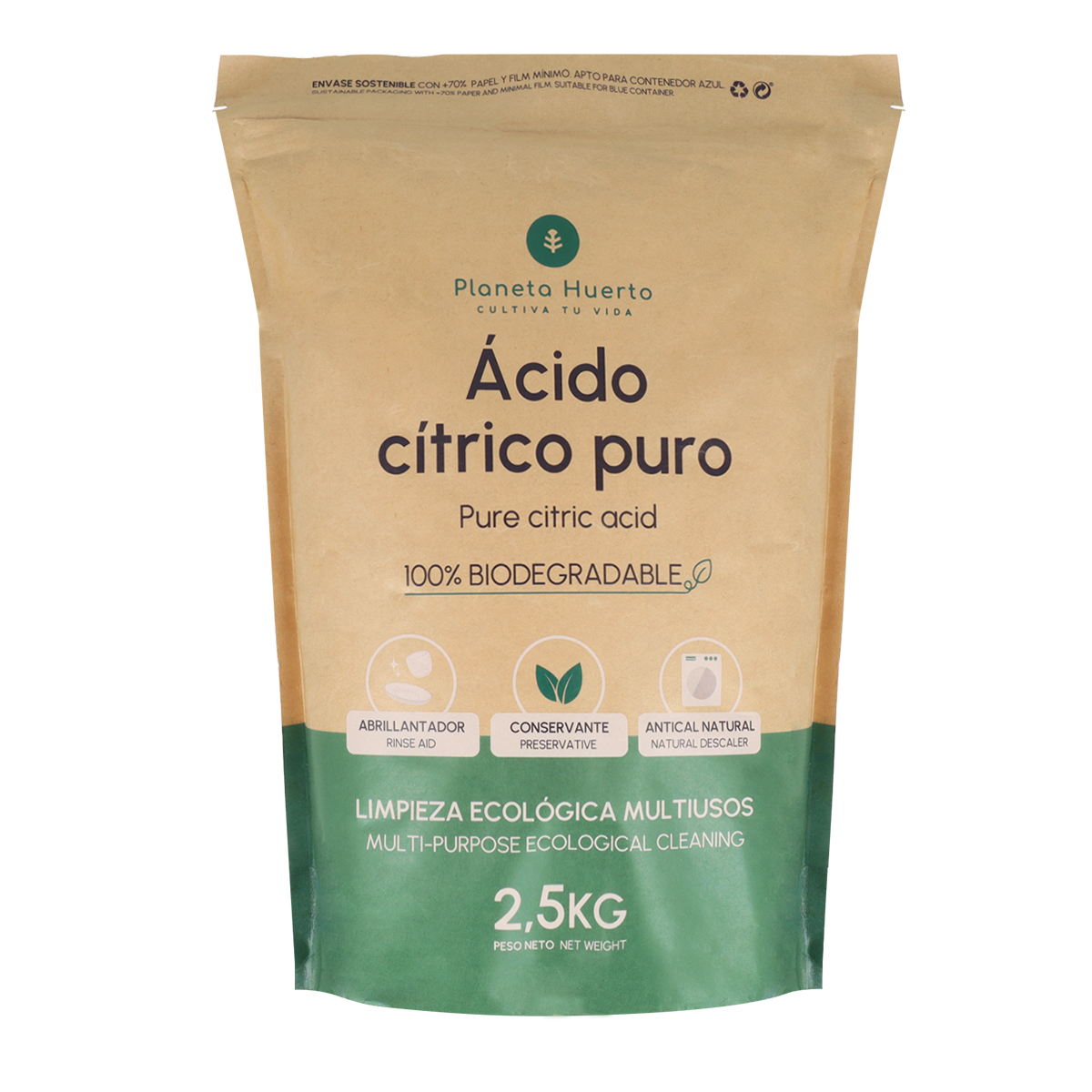 Ácido cítrico Planeta Huerto 2,5 Kg