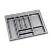 Emuca Cubertero para cajón de cocina, módulo 700 mm, Plástico, Gris