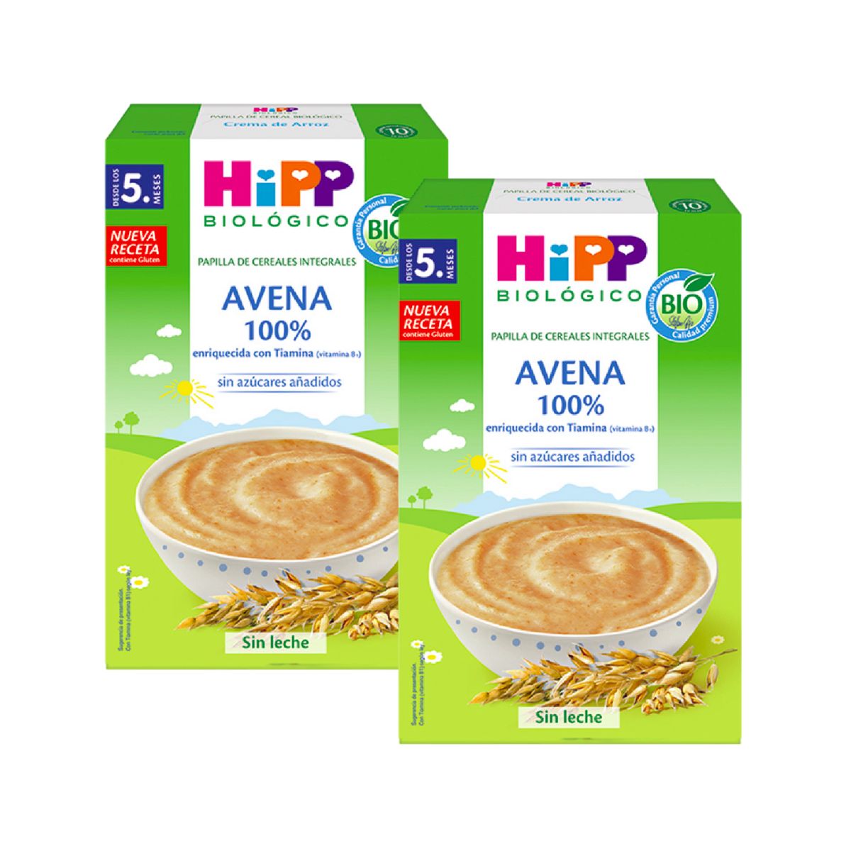 Pack x 2 Avena 100% papilla de cereal BIO 200 g