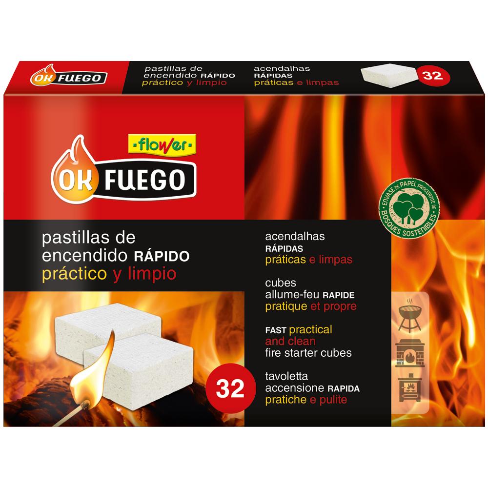 Pastillas de encendido rápido Ok Fuego 32 ud