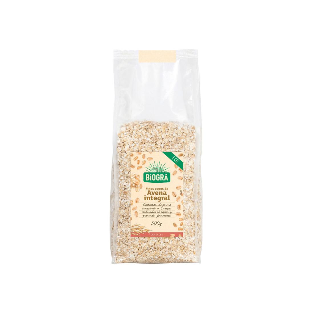Copos de Avena Integral Finos Bio 500 g Biográ