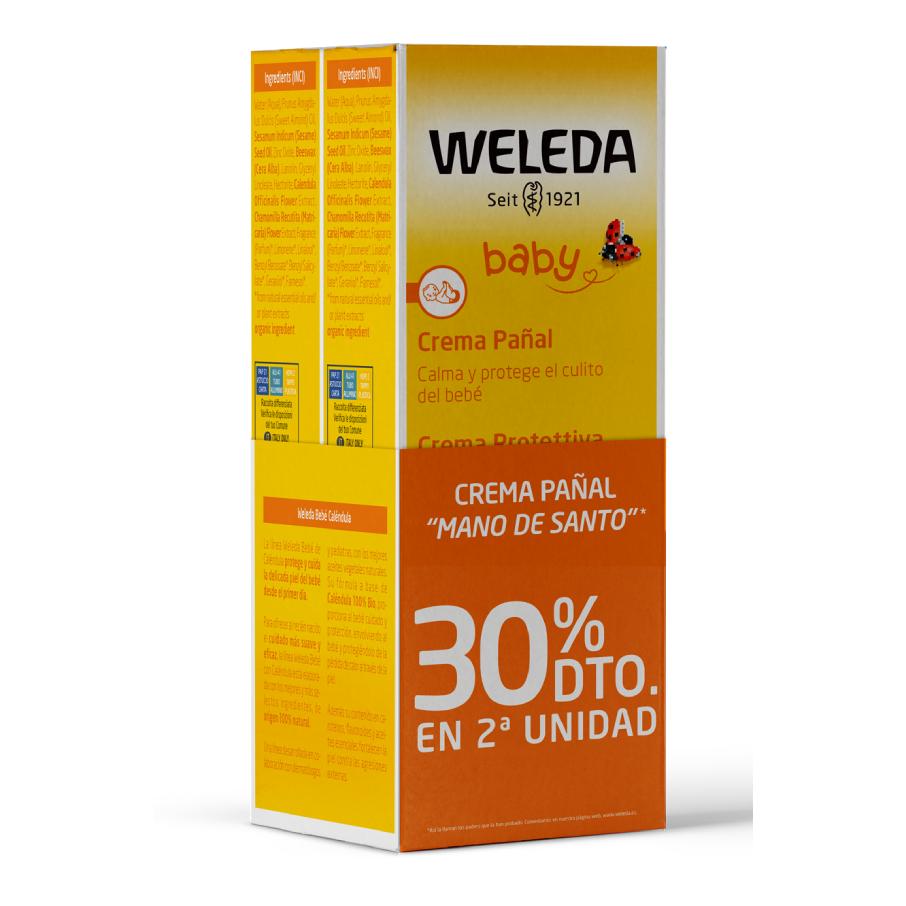 Duplo Pañal 2 uds Crema de Pañal de Caléndula Weleda 75ml + 75 ml