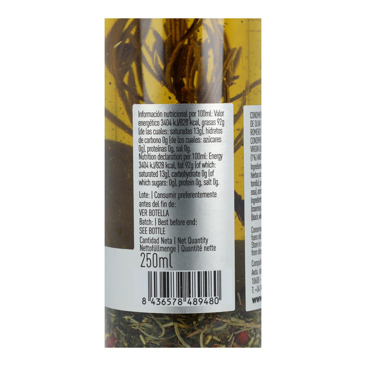 Aceite Condimentado de Romero y Pimienta La Chinata 250ml