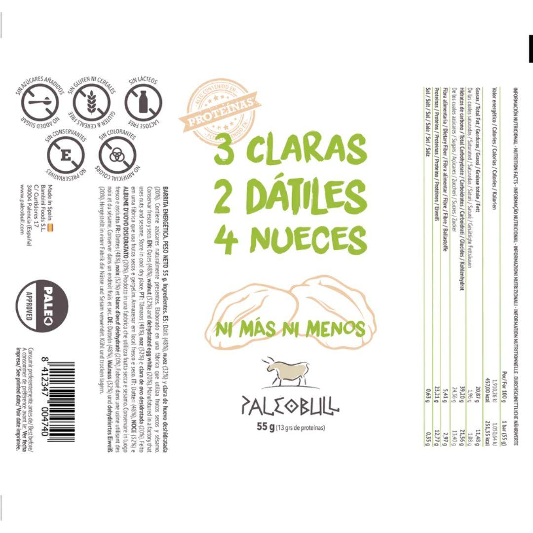 Barrita energética con nueces y dátiles Paleobull