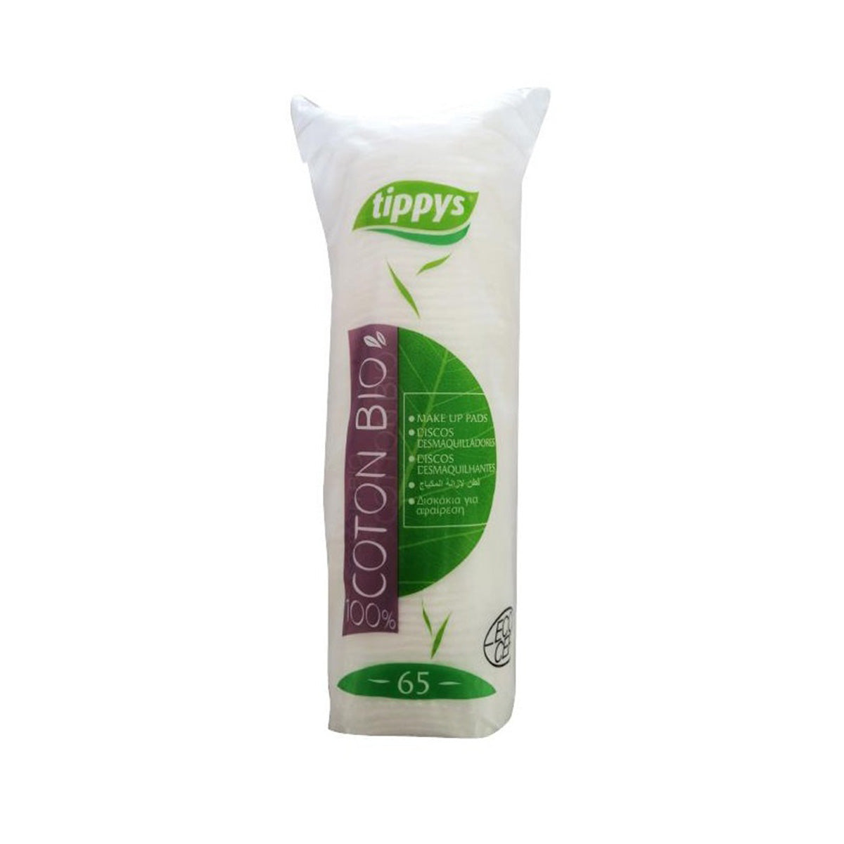 Discos desmaquilladores 100% algodon bio Tippys