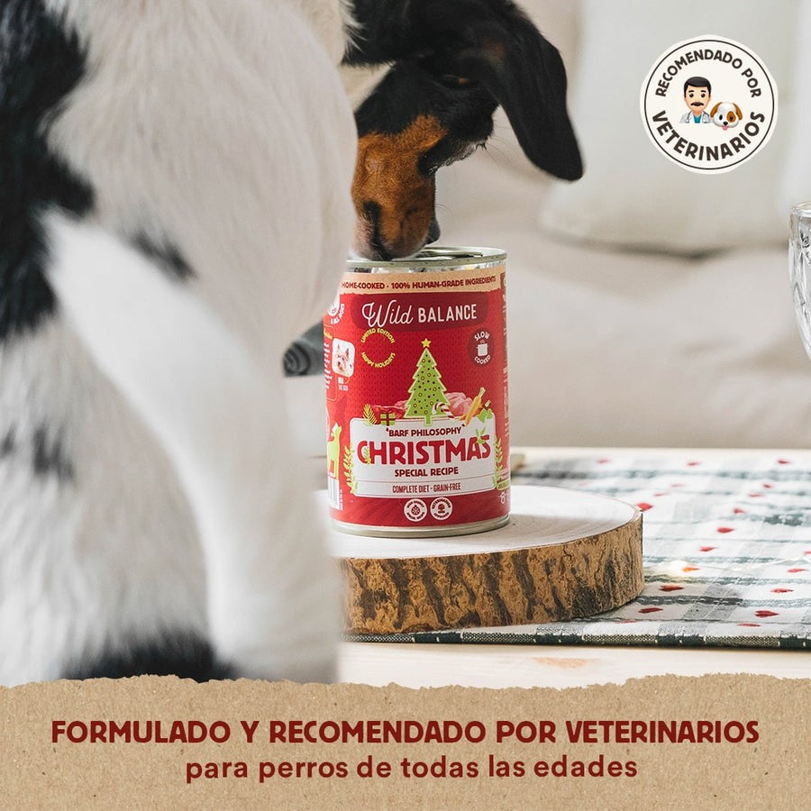 Lata Receta de Navidad BARF ciervo y conejo para perros Wild Balance 400 g