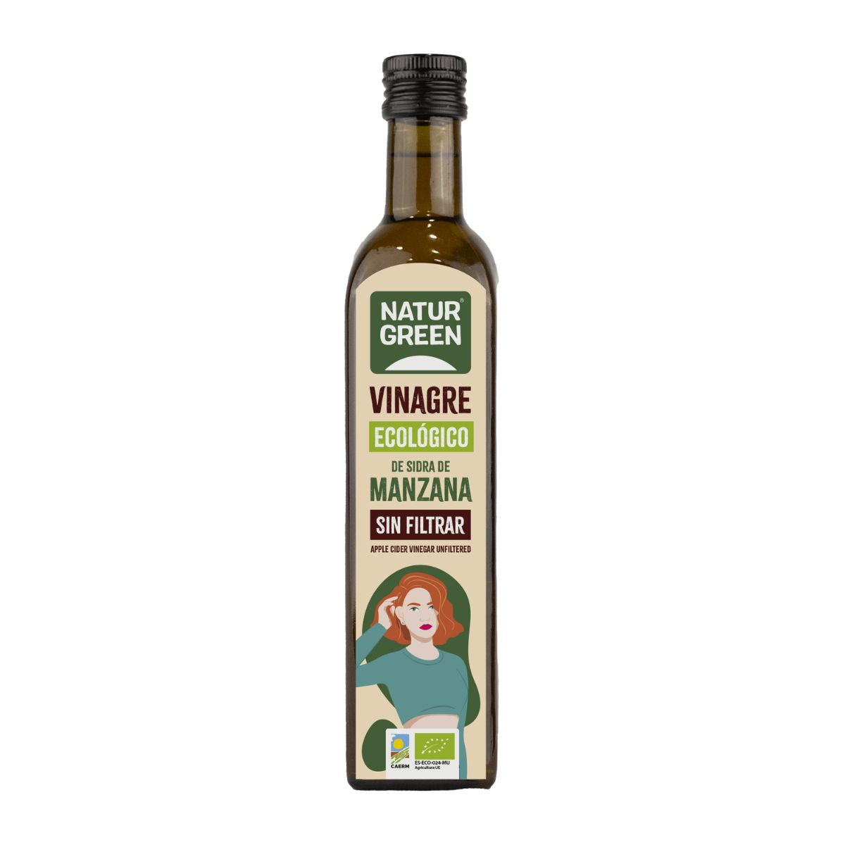 Vinagre de Sidra de manzana Bio Sin Filtrar envase PET NaturGreen 500 ml