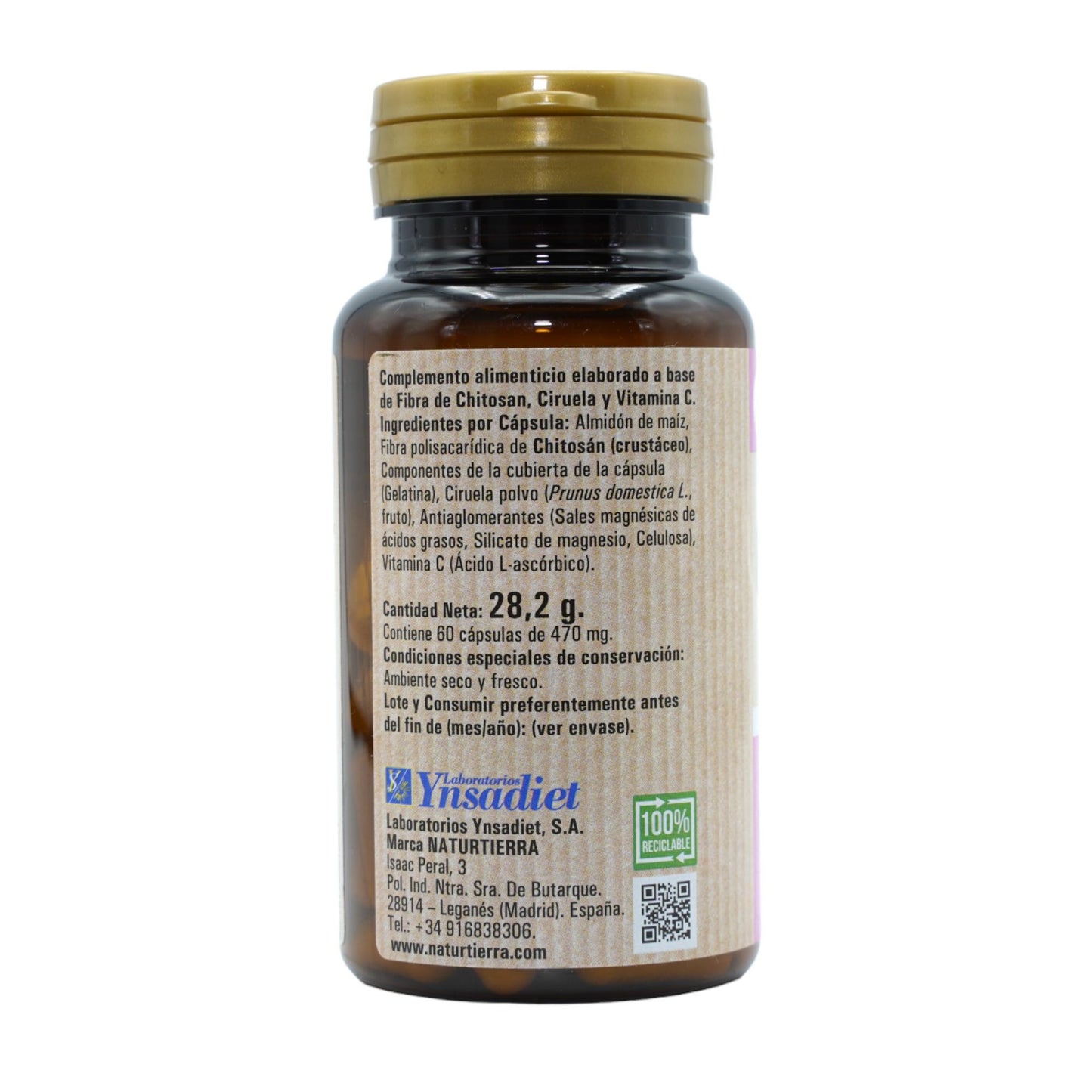 Chitosan y ciruela, 60 cáp. NaturTierra