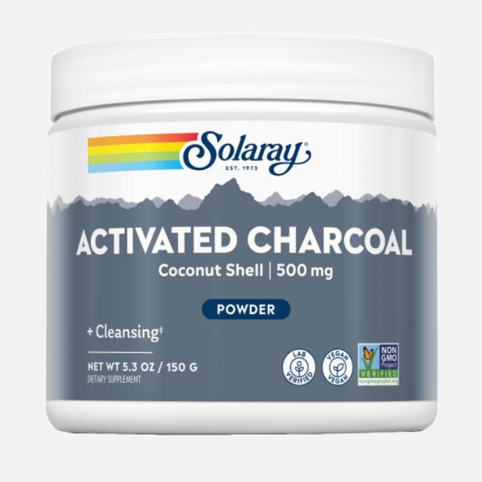 Charcoal coconut activated Solaray, 75 g
