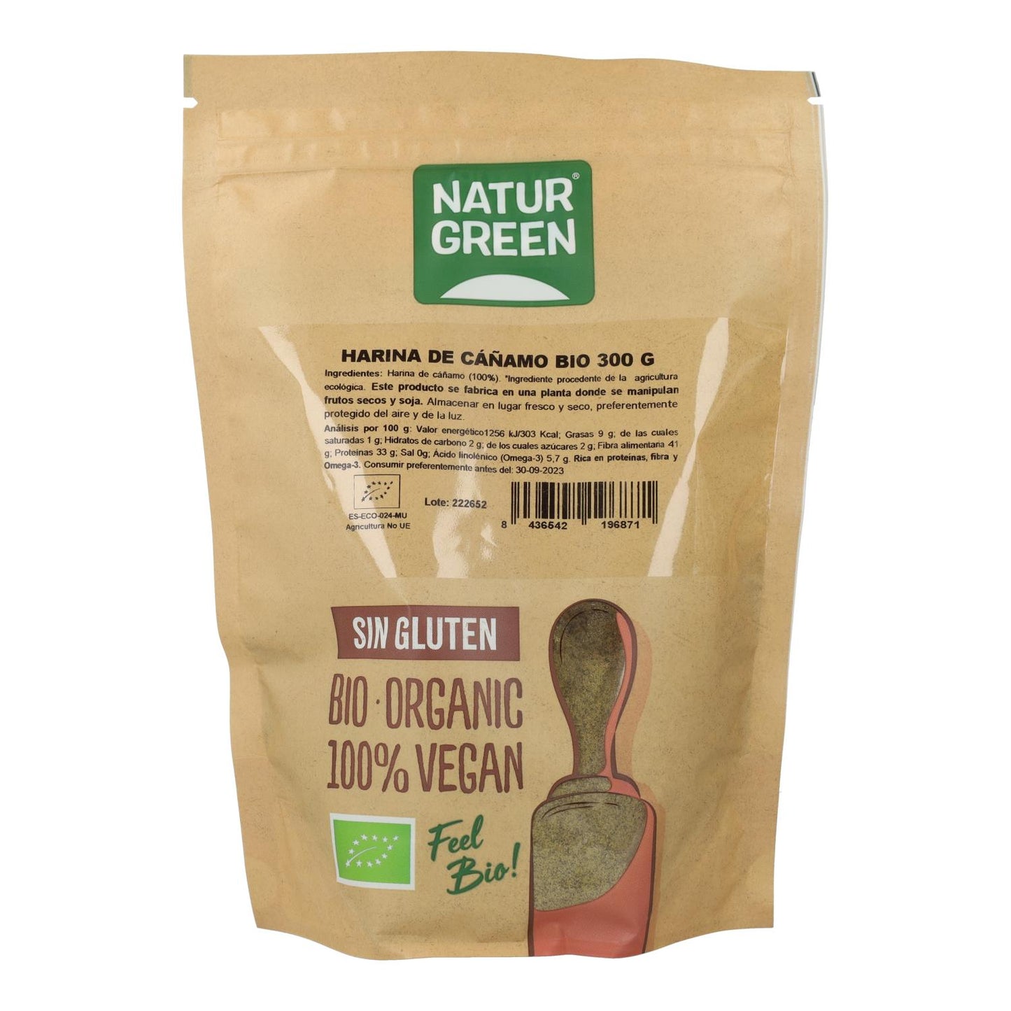 Harina de Cáñamo NaturGreen 300 g