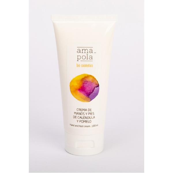 Crema cuidado manos y pies Caléndula y Pomelo Amapola Biocosmetics 100 ml