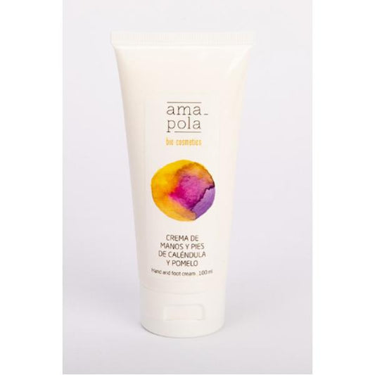 Crema cuidado manos y pies Caléndula y Pomelo Amapola Biocosmetics 100 ml