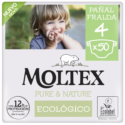 Pañales Moltex Pure & Nature T4 (9-15 kg),  50 Uds
