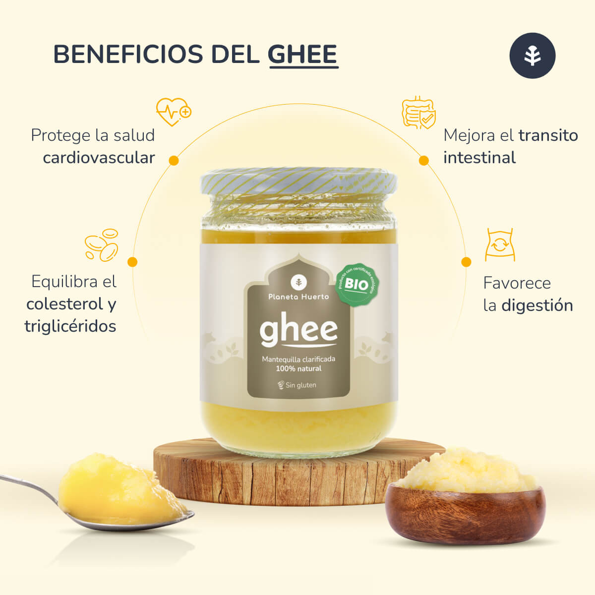 Pack 2xGhee mantequilla clarificada ECO Planeta Huerto 500 g