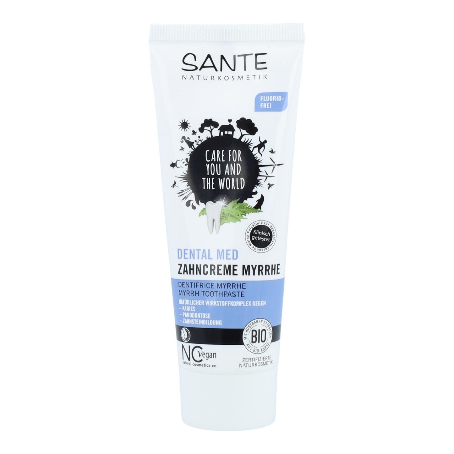 Dentífrico Mirra sin flúor Sante, 75ml