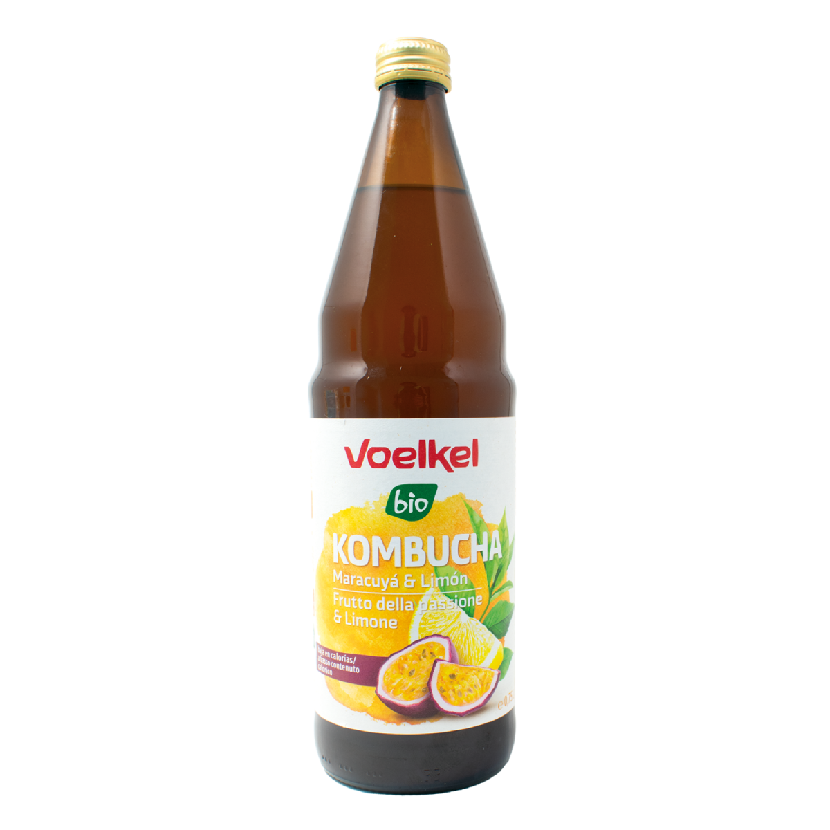 Kombucha Maracuyá y Limón BIO Voelkel 750 ml