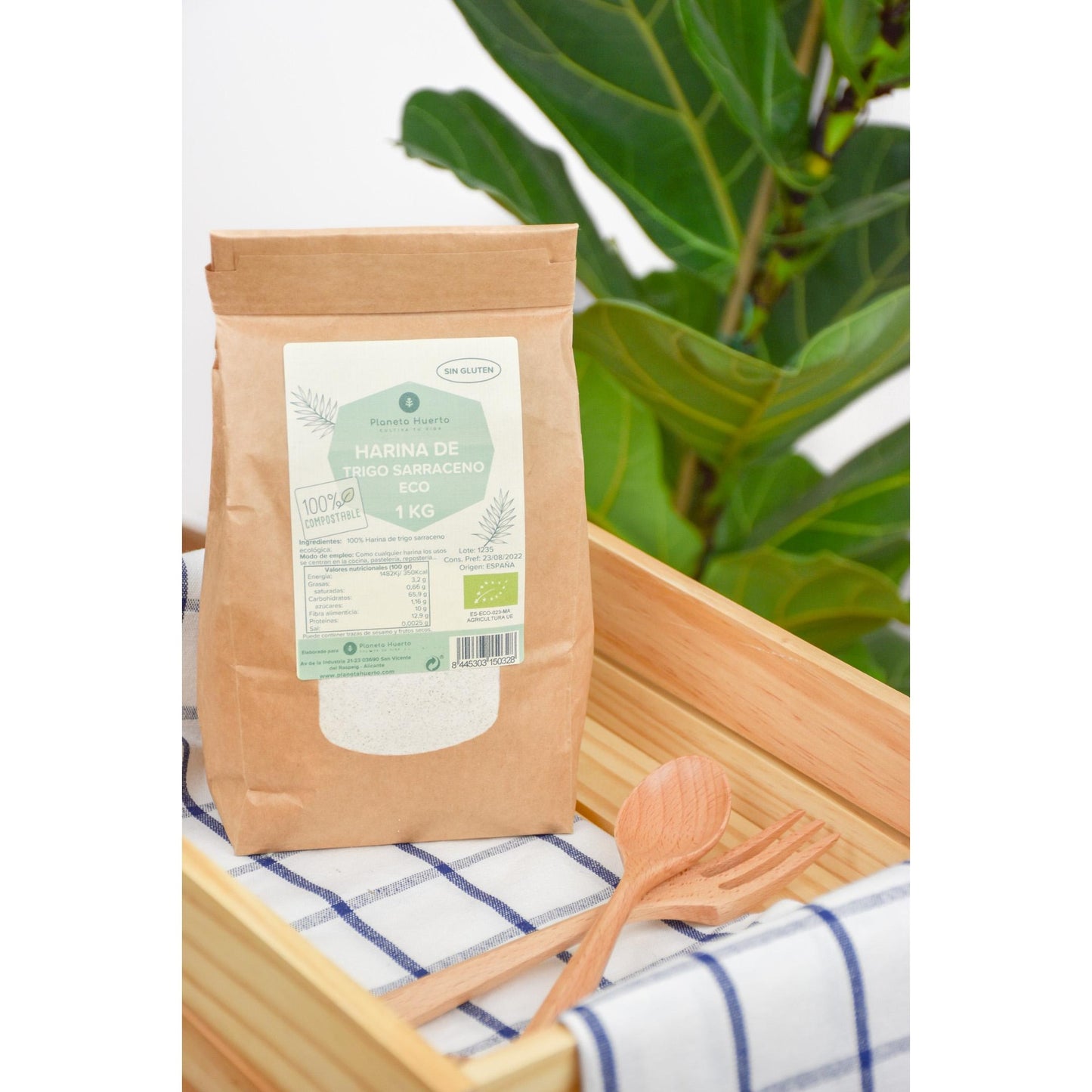 Harina de Trigo Sarraceno ECO, Sin Gluten, Planeta Huerto, 500 g