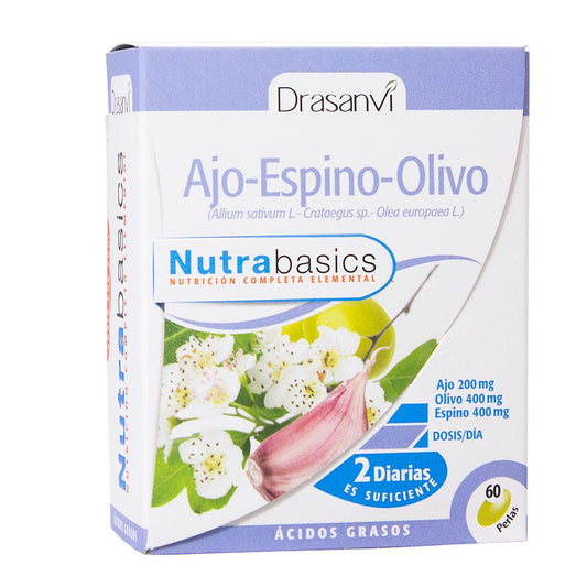 Ajo Espino Olivo 500 mg Nutrabasicos Drasanvi 60 perlas