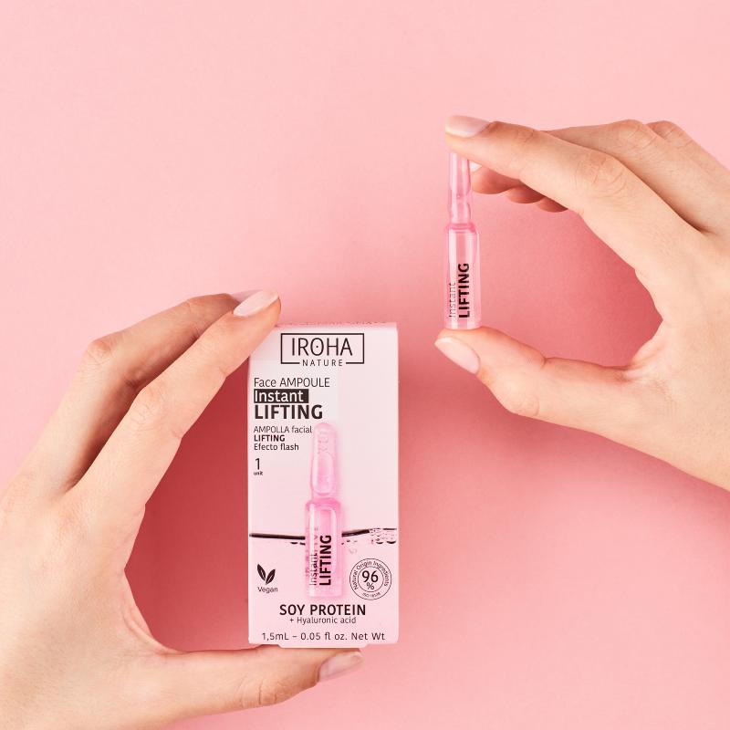 Ampolla Facial Flash Lifting Proteína de soja Iroha Nature 1,5 ml