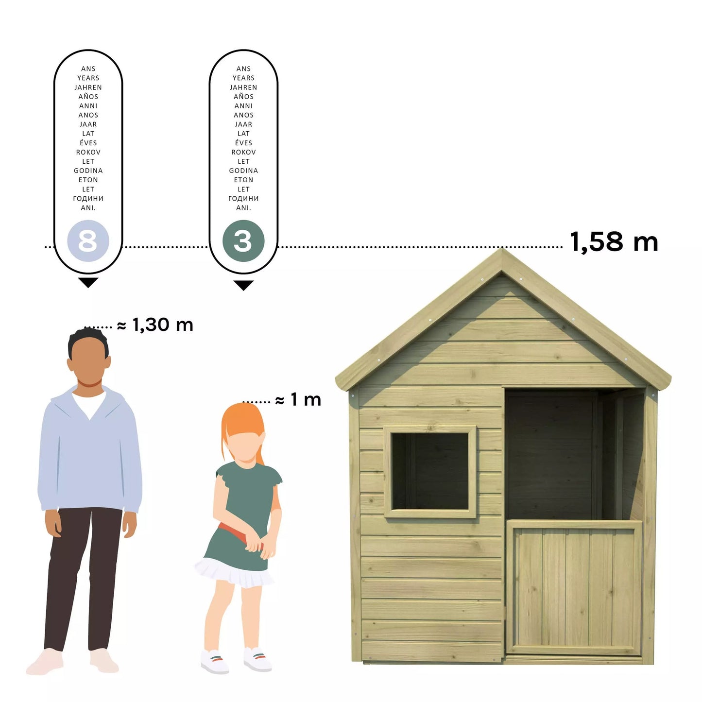 Casita infantil de madera Marina Soulet