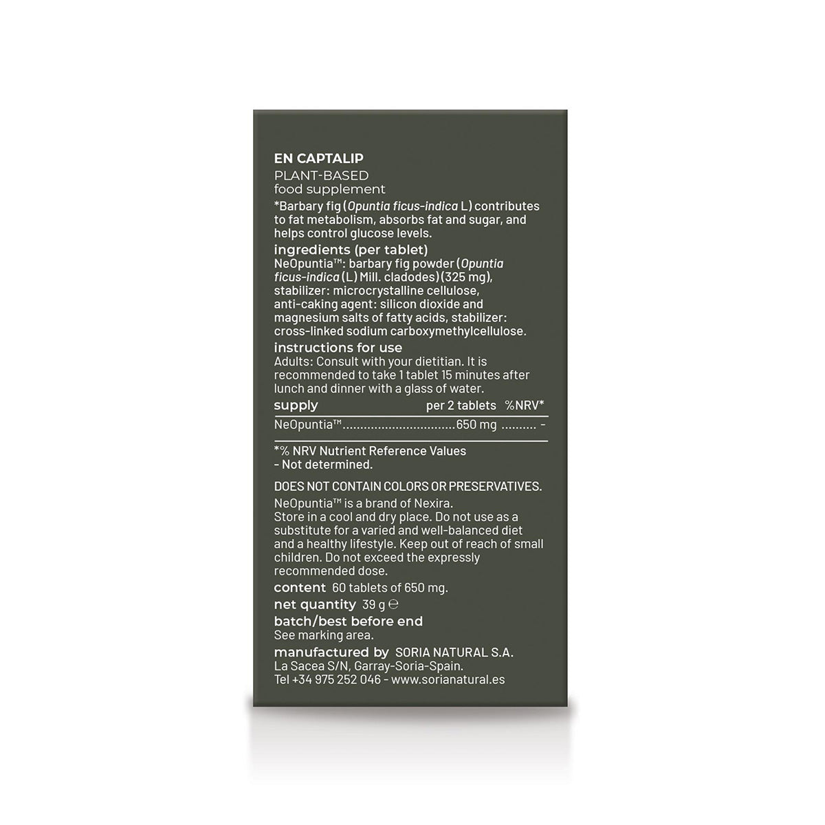 Captalip, Soria Natural, 60 comprimidos