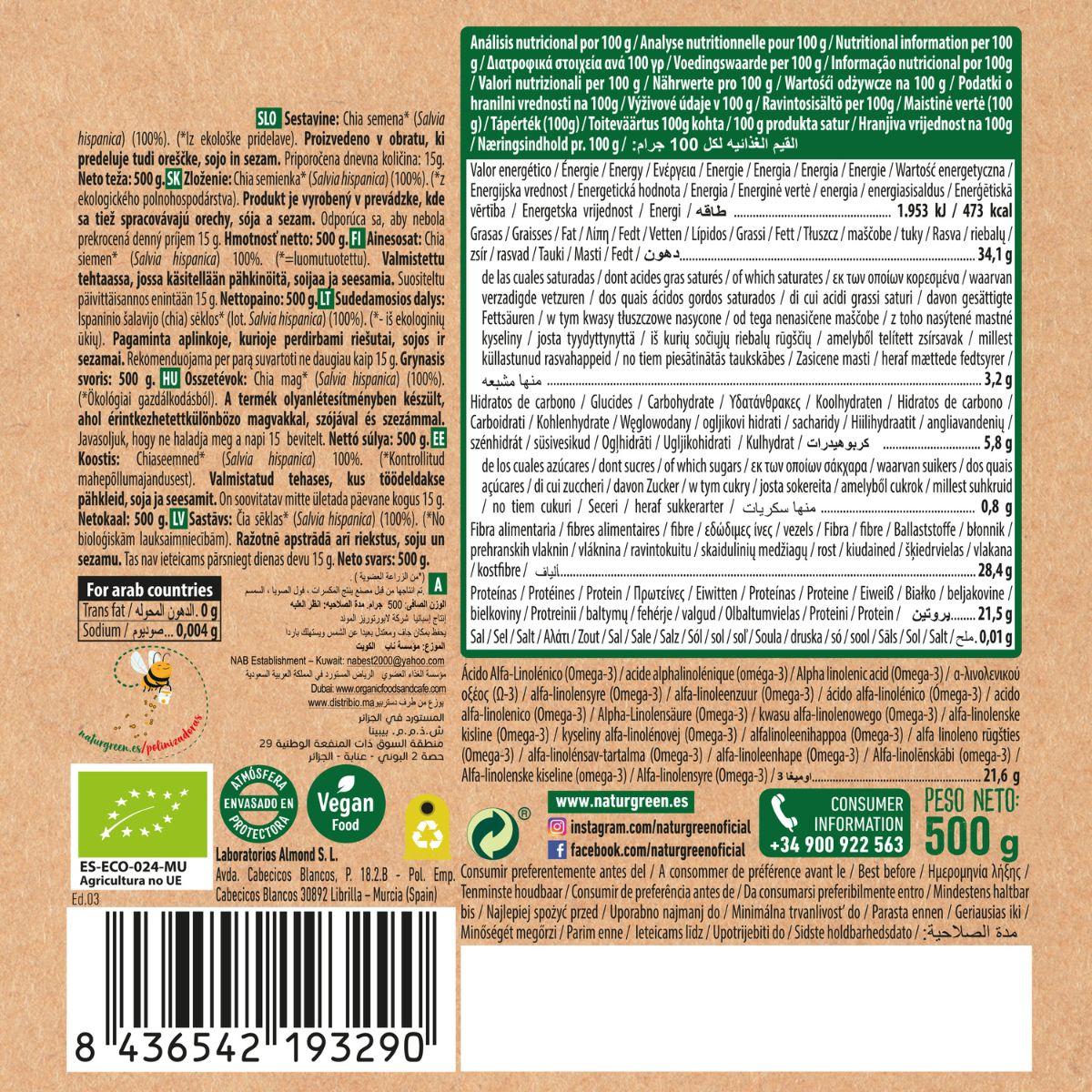 Semillas de Chia Bio NaturGreen